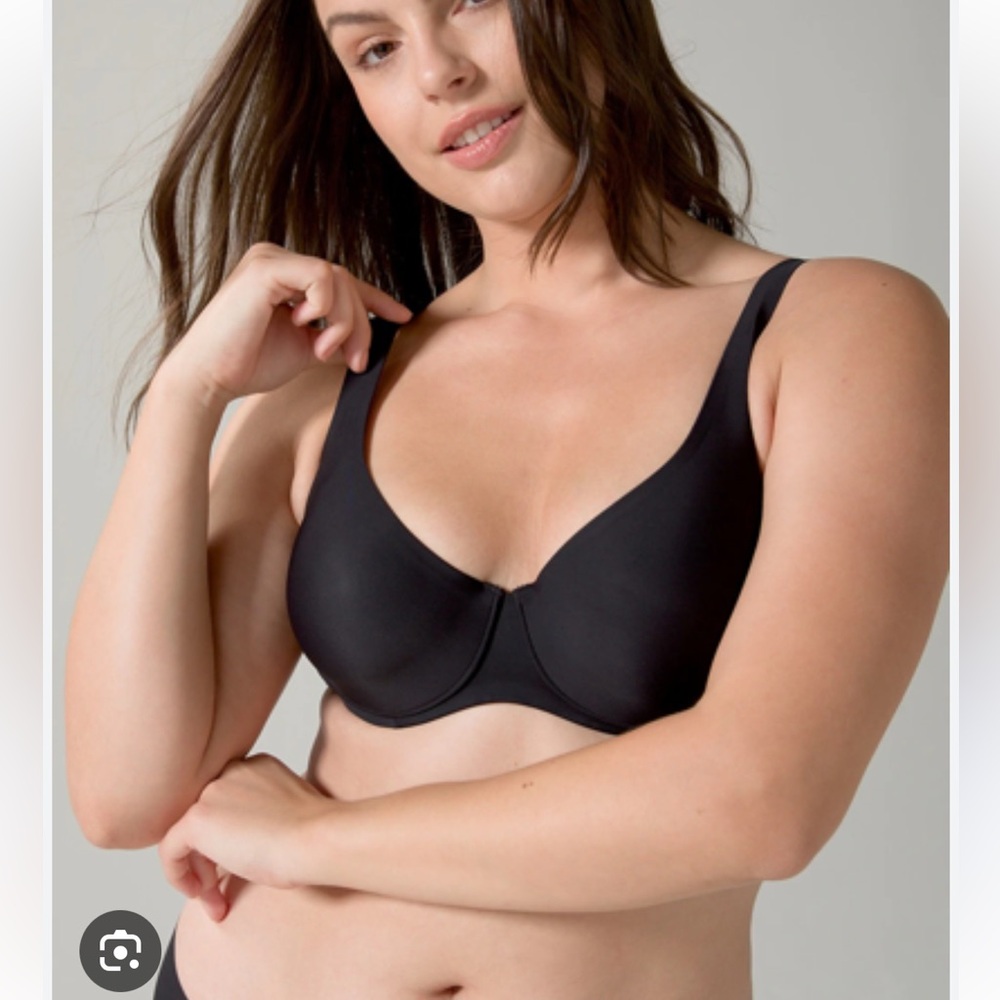 Soma Essentials Black Unlined Scoop Balconnette Bra